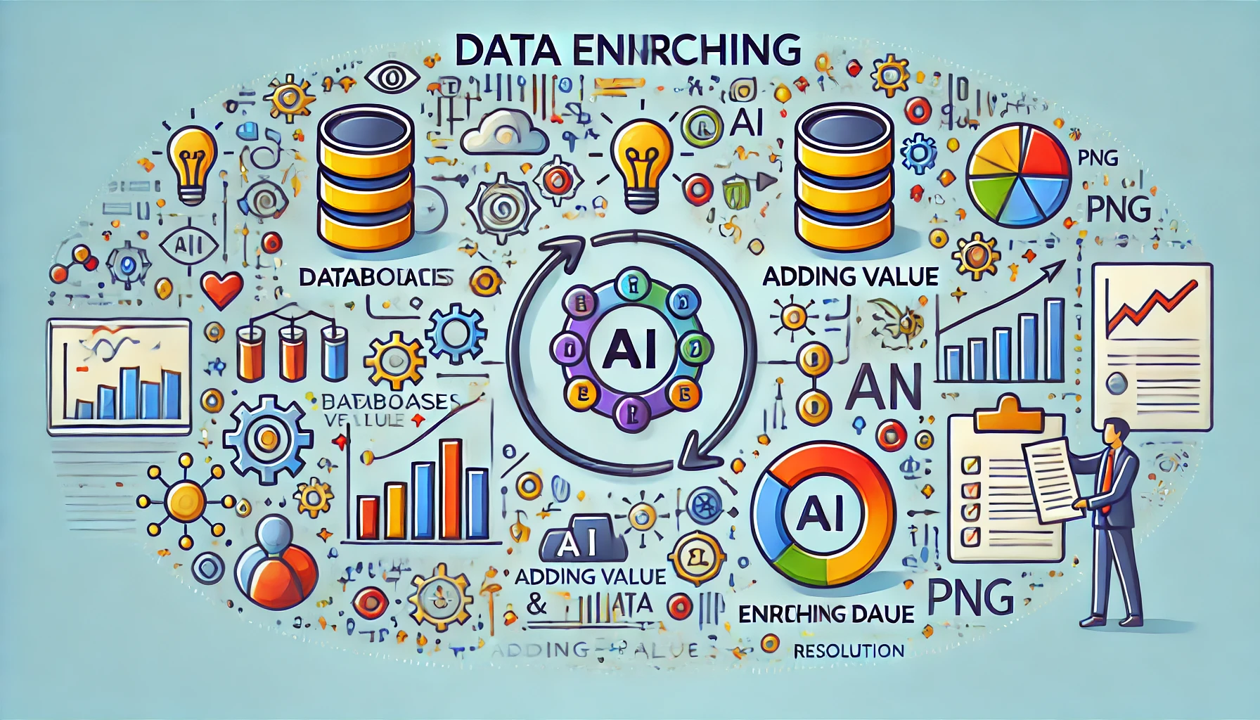 Data Enriching Clipart